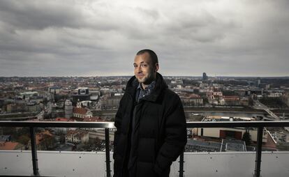 Tomas V. Raskevicius, Vilnius’s first elected gay councilor, in the City Hall building. Raskevicius presents himself as a “professional gay” because he used to defend LGBT+ rights as a lawyer. At the beginning of 2019 he walked through the streets dressed as a woman in a viral campaign that contributed to his election in March.