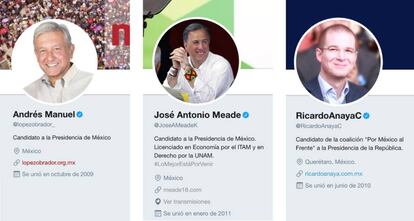 The three Mexican presidential candidates that are leading the polls.