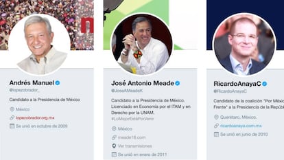 The three Mexican presidential candidates that are leading the polls.