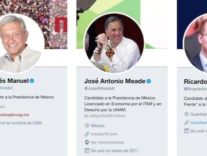 The three Mexican presidential candidates that are leading the polls.