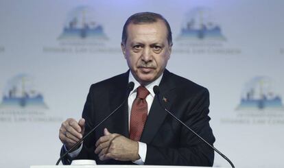 Erdogan este lunes en Congreso de Derecho Internacional en Estambul.