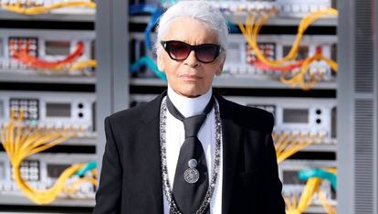 Karl Lagerfeld, en la Semana de la Moda de Par&iacute;s.
 
 