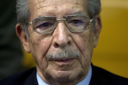 El exdictador guatemalteco José Efraín Ríos Montt este viernes.