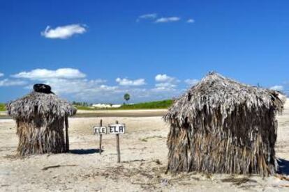 Retretes en la playa de Jericoacoara, en Brasil.