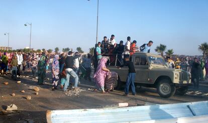 Riots in El Aaiún in 2010.