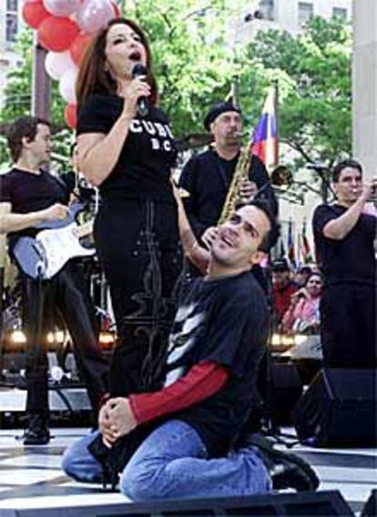 Gloria Estefan, durante su actuación en el Centro Rockefeller.