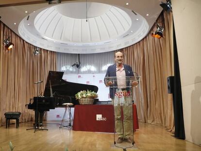 José Miguel Fernández Sastrón, durante un acto en la sede madrileña de la SGAE el pasado junio.