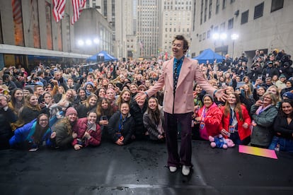 El cantante Harry Styles, en Nueva York en febrero de 2020.