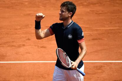 Thiem, durante el partido ante Cecchinato.