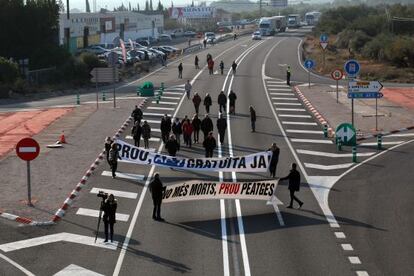 Protesta en la N-340.