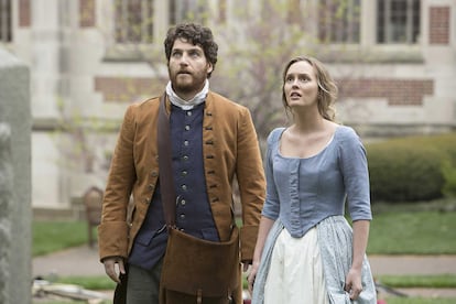 Adam Pally y Leighton Meester, la pareja protagonista de la nueva serie ‘Making History’.