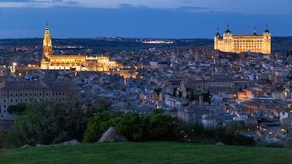 Vistas de Toledo desde un mirador próximo a la ermita de Nuestra Señora del Valle.