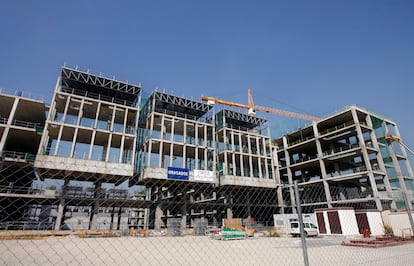 Vista del Centro Acuático, tal y como se quedaron las obras.