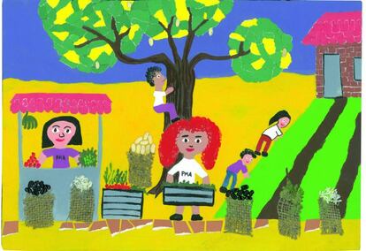 A Esther María Gallego Caballero le encanta pintar. A sus ocho años, a través del PMA/WFP, Esther ha aprendido el valor de comer fruta y verduras frescas. Durante más de 10 años, los proyectos del PMA/WFP en Cuba han contribuido a prevenir la anemia en niños y otra población vulnerable