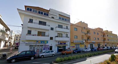 Una calle en Guaza, Arona (Tenerife).