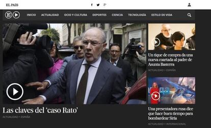 Portada de la sección de vídeo del diario.