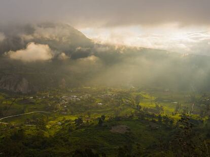 El valle de Ambato, en la sierra ecuatoriana.