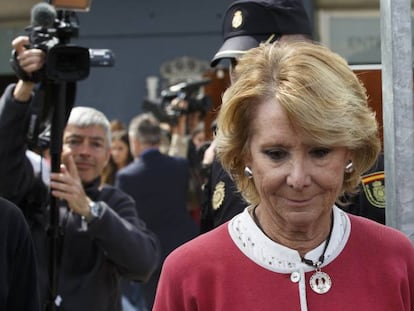 La expresidenta de la Comunidad de Madrid Esperanza Aguirre en una imagen de 2017.