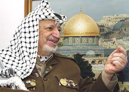 Yasir Arafat, fotografiado el sábado.