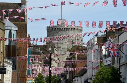 Las calles de Windsor, engalanadas para la boda.