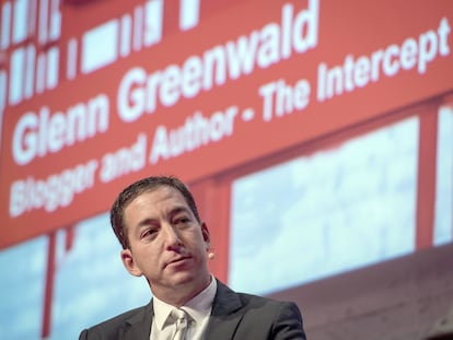 O jornalista Gleen Greenwald, em um evento na Alemanha em março de 2015. Ex-ministros comentam denúncia do MP brasileiro contra o fundador do The Intercept.