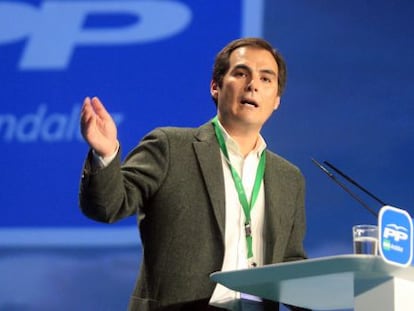 El alcalde de C&oacute;rdoba, Jos&eacute; Antonio Nieto, en un acto del PP. 