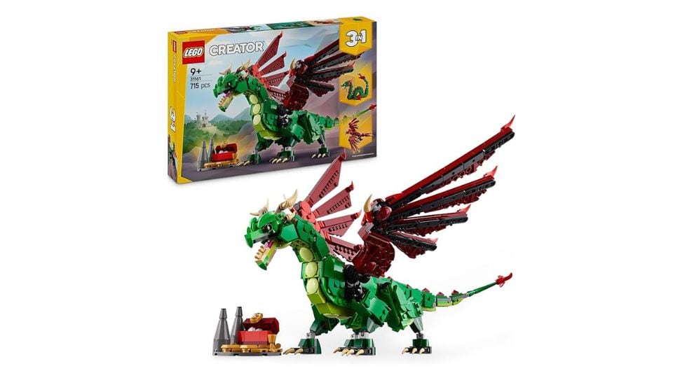 Lego dragón medieval.