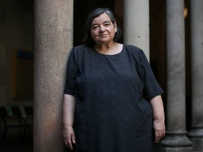 La lingüista y profesora Carme Junyent, en la Universidad de Barcelona, en 2022.