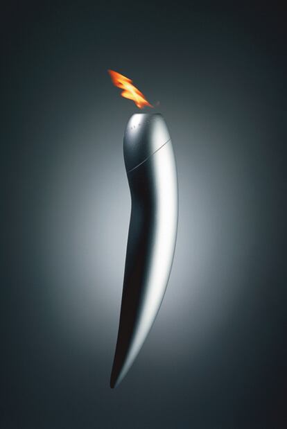 Una pieza característica del estilo de Philippe Starck. 'Antorcha olímpica de Albertville' (1992), realizada en aluminio.