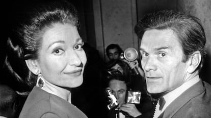 Maria Callas y Pier Paolo Pasolini, en París en 1970.