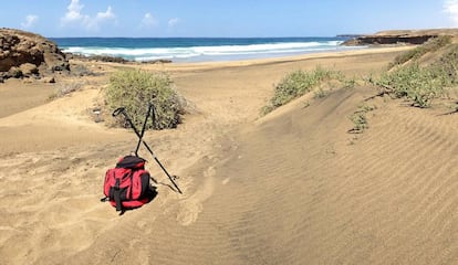 Playa de Jarugo, accesible desde Tindaya, en la costa occidental de Fuerteventura.