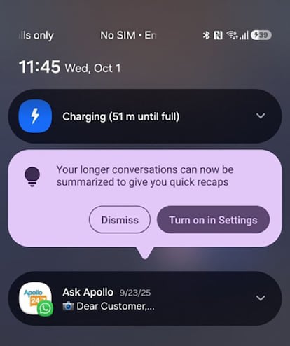 Resumen de notificaciones por IA en los Samsung Galaxy con One UI 8.5