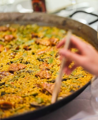 Arroz del hotel-restaurante Rioja, en Valencia, en una imagen cedida por el establecimiento.