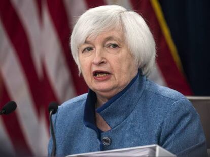 La presidenta de la Reserva Federal (Fed), Janet Yellen.
