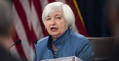 La presidenta de la Reserva Federal (Fed), Janet Yellen.