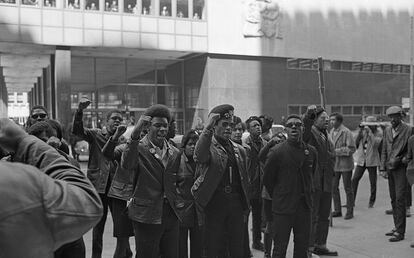 Manifestación de Panteras Negras en Nueva York, el 11 de abril de 1969.