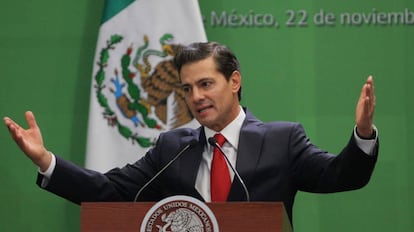 El expresidente Enrique Peña Nieto, en un acto.