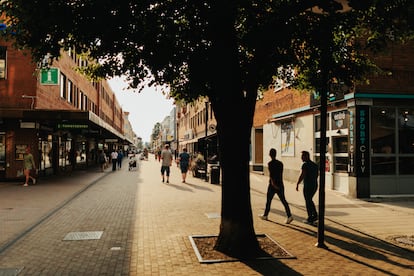 Fotografía de las calles de Skellefteå. Imagen cedida por Visit Skellefteå.