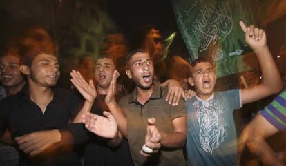 Habitantes de Gaza celebran hoy la noticia del canje