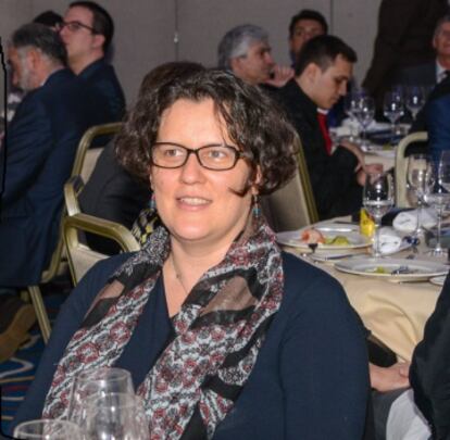Zsidonia Vajda, anoche, durante la cena de gala ofrecida por la ministra de Turismo de Gibraltar