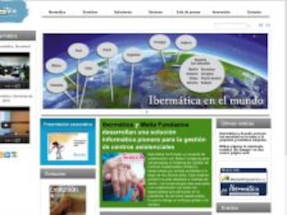 Captura de la p&aacute;gina web de Iberm&aacute;tica