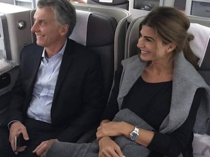 Macri y su esposa, Juliana Awada, parten hacia Madrid.