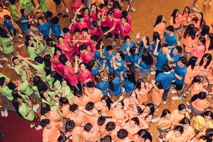 Fiesta de fin de curso en el colegio Peleteiro de Santiago de Compostela. 