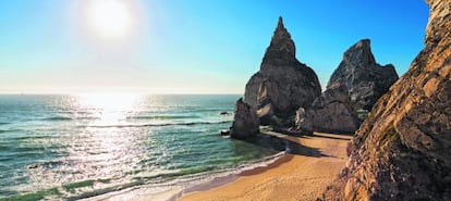 Vista da praia de Ursa, em Portugal.