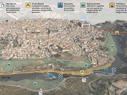 Toledo se acerca al río Tajo