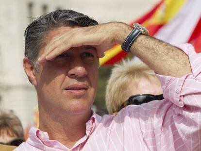 Xavier Garc&iacute;a Albiol durante la marcha del 12-O en Barcelona.