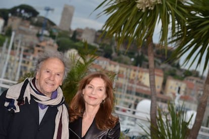 Los actores franceses Jean-Louis Trintignant e Isabelle Huppert, en la presentaci&oacute;n de &#039;Amor&#039;, de Michael Haneke.  