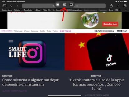 Nuevas opciones para abrir más de una 'app'.