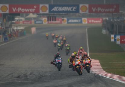 La sortida de la carrera de Sepang