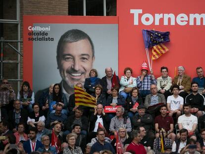 El PSC celebró su último gran acto de campaña de las municipales en la Fabra i Coats.